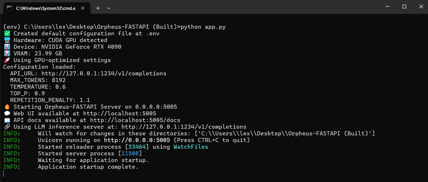 Github shaakz orpheus fastapi high performance text to speech server